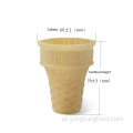 Cone de sorvete de boca plana